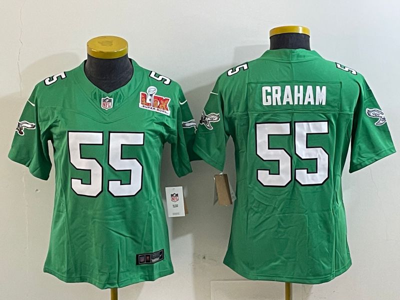 Youth Philadelphia Eagles 55 Graham Green three generations 2025 Nike Vapor Limited NFL Jersey style 2